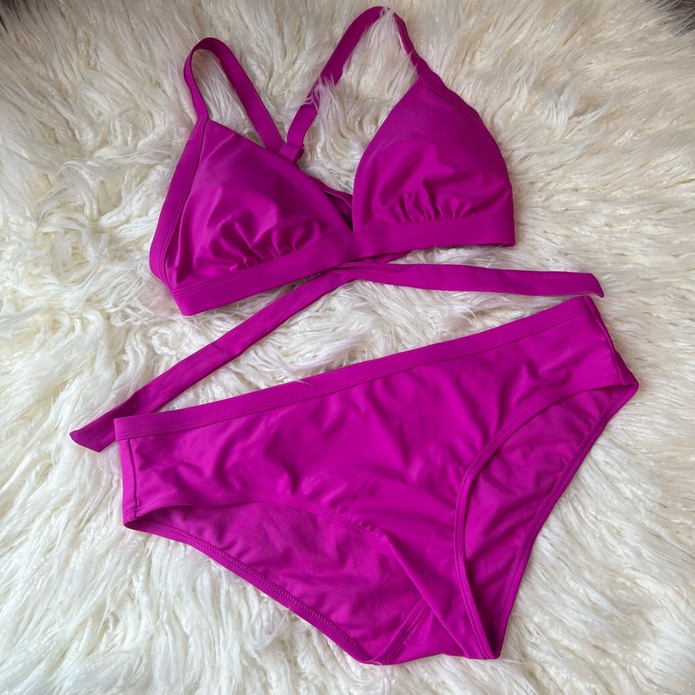 Exhilaration purple two-piece bikini